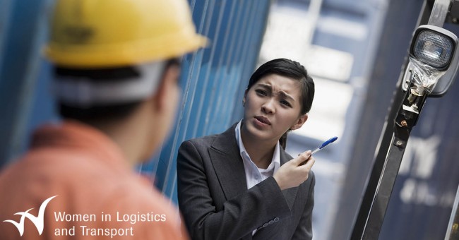 CILT Women in Logistics and Transport - Woman and man talking